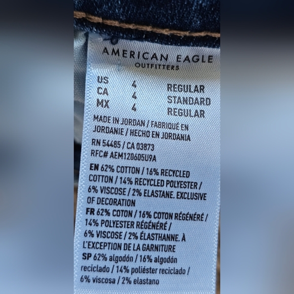 American Eagle Blue Kick Boot Crop Jeans, Size 4. New With Tags - Picture 10 of 12
